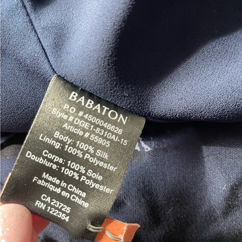Babaton Cuthbert 100% Silk Dress Blue Floral Size XS - Picture 8 of 9
